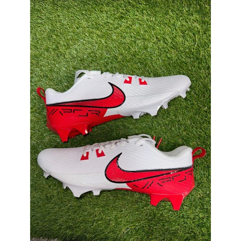 Men's 13 Nike Vapor Edge Speed 360 2 TB PE Football Cleats White Red FN7764-111